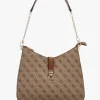Zamira Latte Logo Hobo Shoulder Bag