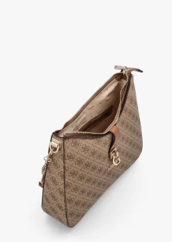 Zamira Latte Logo Hobo Shoulder Bag