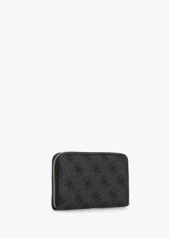 Zamira Medium Coal Logo Zip Around Wallet