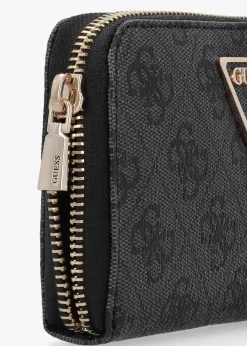 Zamira Medium Coal Logo Zip Around Wallet