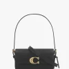 Zoe Black Leather Shoulder Bag