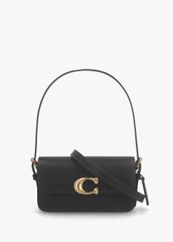Zoe Black Leather Shoulder Bag