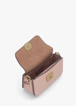 Zoe Cream Nude Leather Shoulder Bag